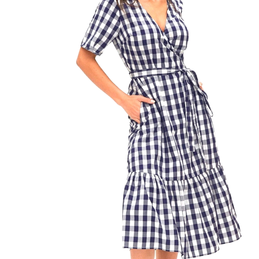 The Gap Gingham Wrap dress